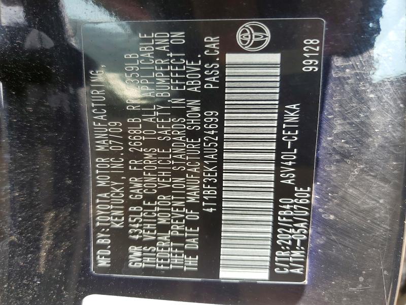 Aukcja sprzedaży 2010 Toyota Camry, vin: 4T1BF3EK1AU524699, numer aukcji: 57032716