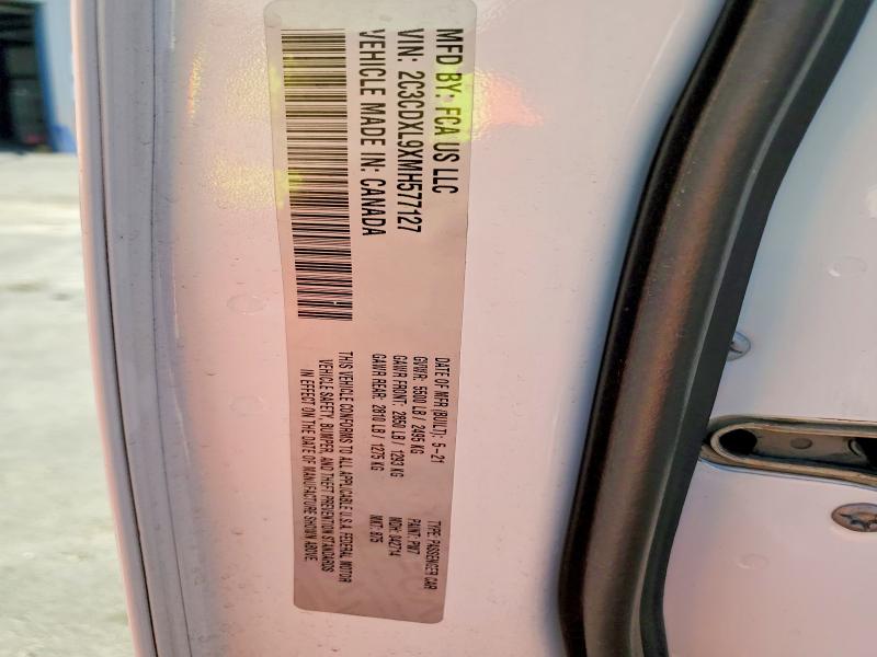 Aukcja sprzedaży 2021 Dodge Charger, vin: 2C3CDXL9XMH577127, numer aukcji: 55994966