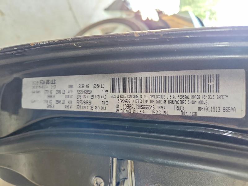 Aukcja sprzedaży 2017 Dodge Ram 1500, vin: 1C6RR7LT3HS666546, numer aukcji: 56693506
