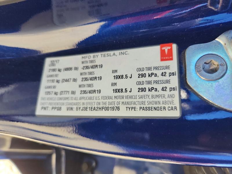 Aukcja sprzedaży 2017 Tesla Model 3, vin: 5YJ3E1EA2HF001976, numer aukcji: 58511486