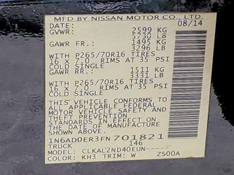 Aukcja sprzedaży 2015 Nissan Frontier, vin: 1N6AD0ER3FN701821, numer aukcji: 85636205