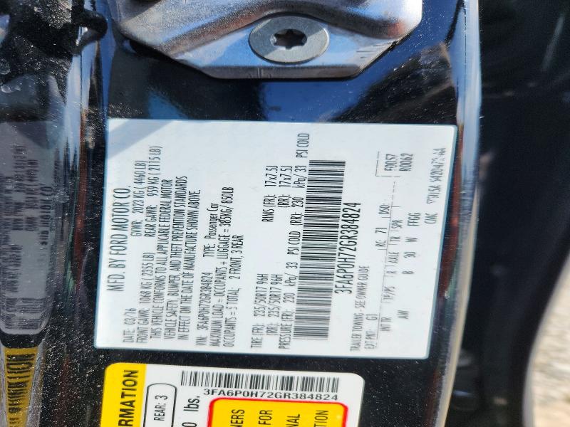 Продажа на аукционе авто 2016 Ford Fusion, vin: 3FA6P0H72GR384824, номер лота: 55786566