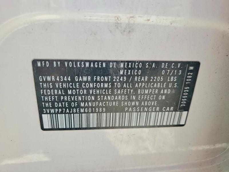 Продажа на аукционе авто 2014 Volkswagen Jetta, vin: 3VWPP7AJ8EM601989, номер лота: 58256676