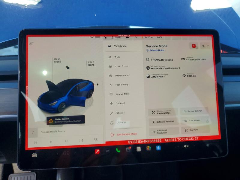 55512796 :رقم المزاد ، 5YJ3E1EA4NF336653 vin ، 2022 Tesla Model 3 مزاد بيع