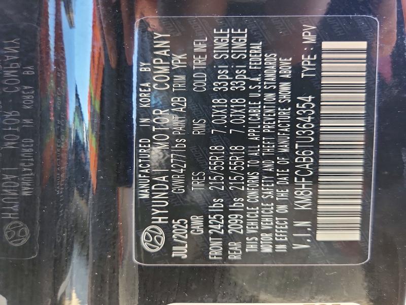 Продаж на аукціоні авто 2026 Hyundai Kona, vin: KM8HFCAB6TU364354, номер лоту: 56494466