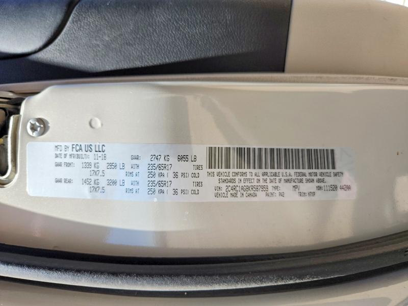 Aukcja sprzedaży 2019 Chrysler Pacifica, vin: 2C4RC1AG8KR587959, numer aukcji: 55570496