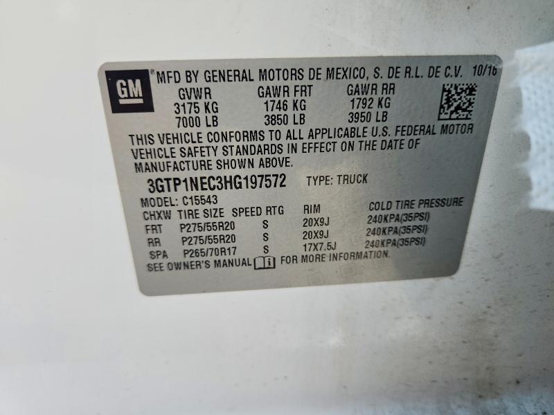 Продажа на аукционе авто 2017 Gmc Sierra, vin: 3GTP1NEC3HG197572, номер лота: 56407856