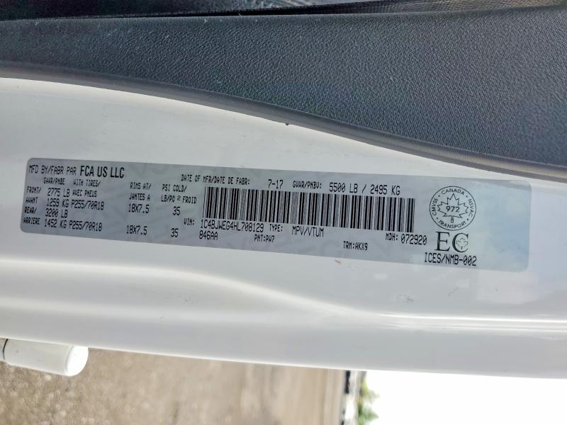 2017 Jeep Wrangler Unlimited მანქანა იყიდება აუქციონზე, vin: 1C4BJWEG4HL708129, აუქციონის ნომერი: 56648746