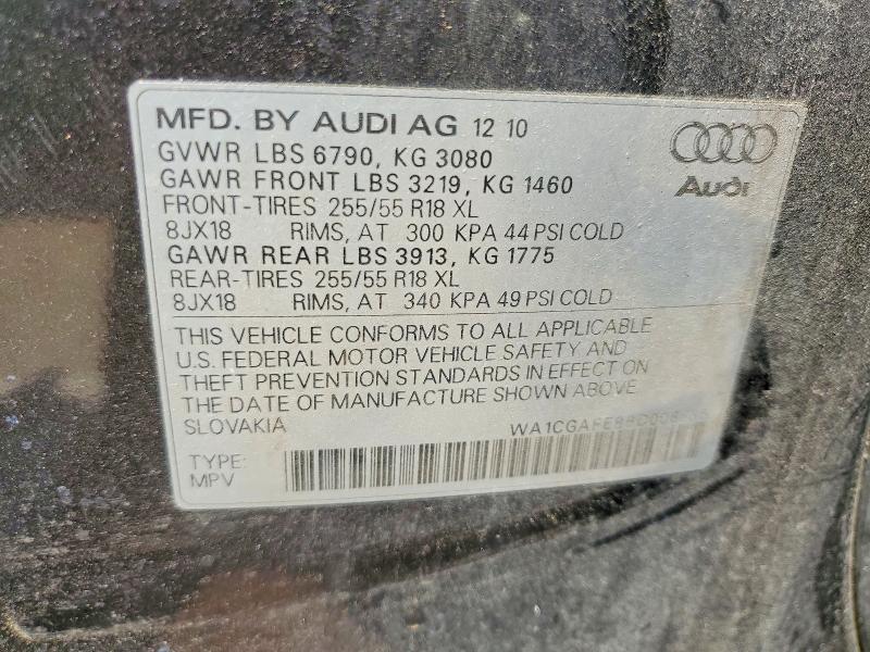 Продаж на аукціоні авто 2011 Audi Q7, vin: WA1CGAFE8BD006636, номер лоту: 56406116
