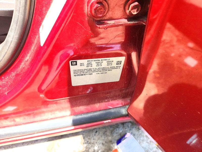 2014 Chevrolet Cruze მანქანა იყიდება აუქციონზე, vin: 1G1PC5SB7E7111623, აუქციონის ნომერი: 59287206