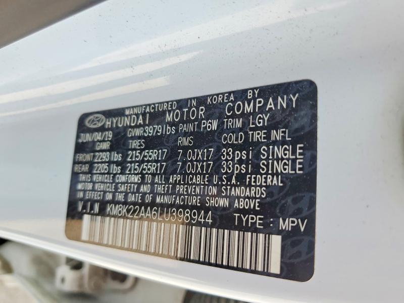 Aukcja sprzedaży 2020 Hyundai Kona, vin: KM8K22AA6LU398944, numer aukcji: 57619056