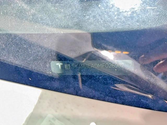 Aukcja sprzedaży 2021 Tesla Model 3, vin: 5YJ3E1EA0MF026952, numer aukcji: 54638076