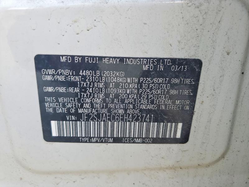 Aukcja sprzedaży 2014 Subaru Forester, vin: JF2SJAEC6EH423741, numer aukcji: 57035556