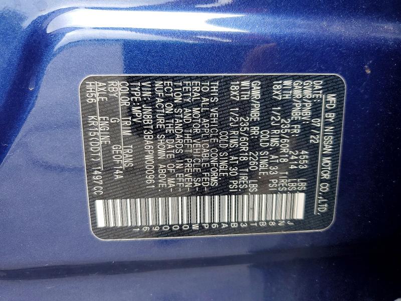 56097026 :رقم المزاد ، JN8BT3BA6PW000961 vin ، 2023 Nissan Rogue مزاد بيع