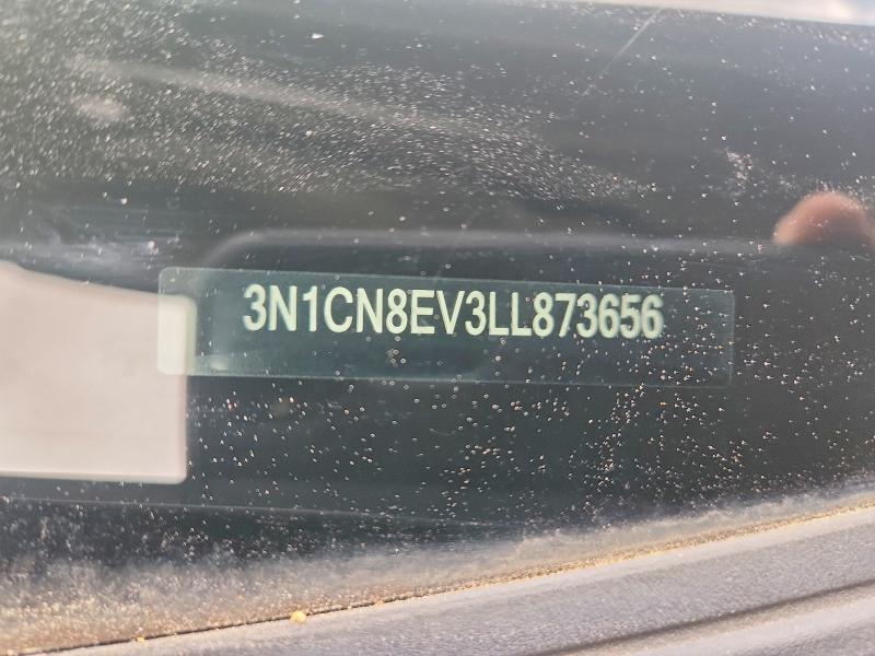 2020 Nissan Versa მანქანა იყიდება აუქციონზე, vin: 3N1CN8EV3LL873656, აუქციონის ნომერი: 56991746