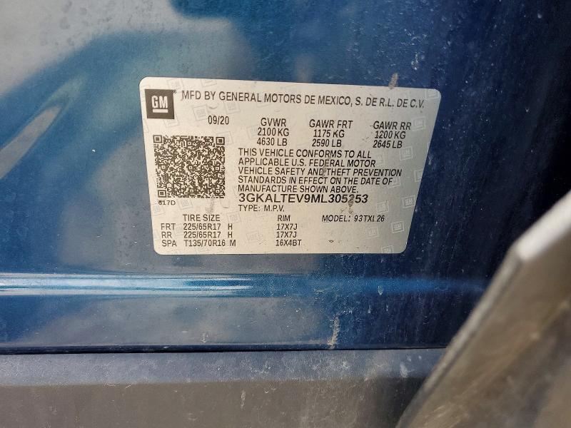 58544756 :رقم المزاد ، 3GKALTEV9ML305253 vin ، 2021 Gmc Terrain مزاد بيع