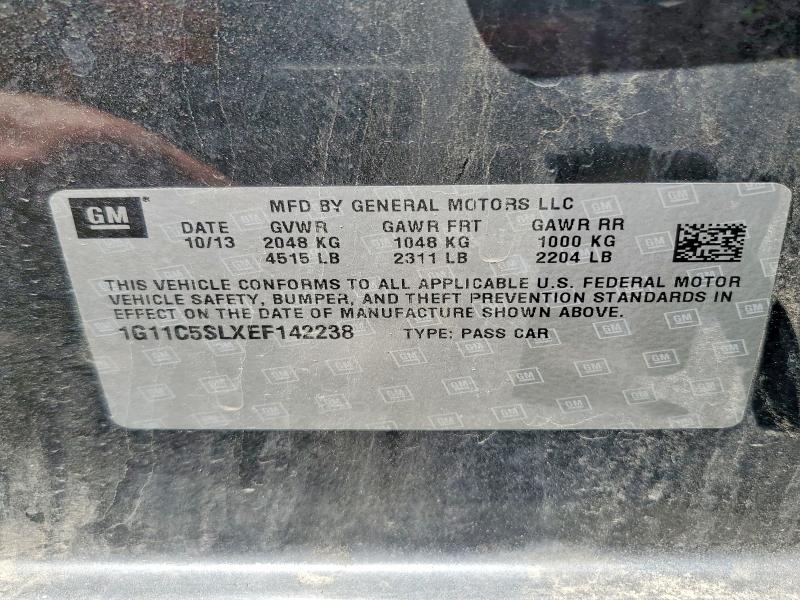 2014 Chevrolet Malibu მანქანა იყიდება აუქციონზე, vin: 1G11C5SLXEF142238, აუქციონის ნომერი: 56236446