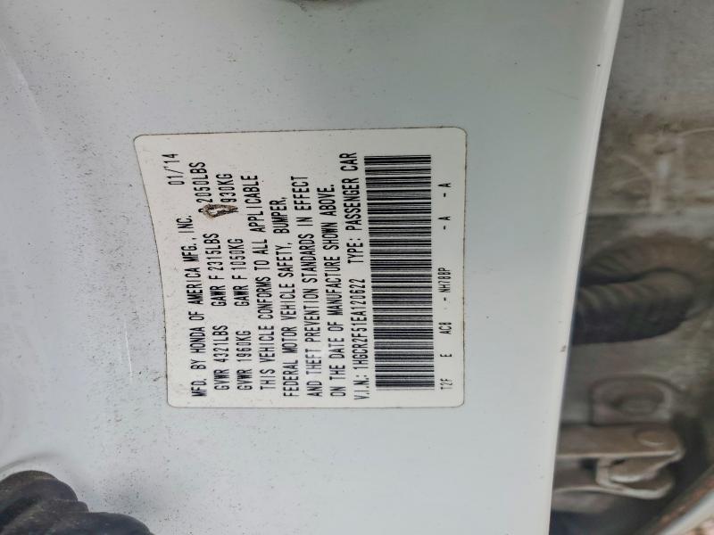 58348316 :رقم المزاد ، 1HGCR2F51EA120622 vin ، 2014 Honda Accord مزاد بيع