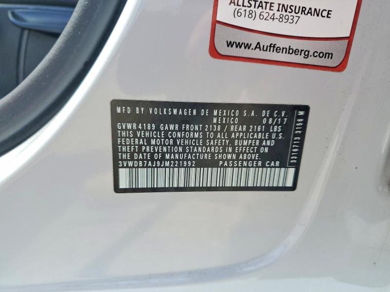 56661886 :رقم المزاد ، 3VWDB7AJ9JM221992 vin ، 2018 Volkswagen Jetta مزاد بيع