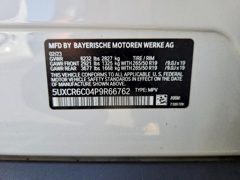 Продаж на аукціоні авто 2023 Bmw X5, vin: 5UXCR6C04P9R66762, номер лоту: 58845656
