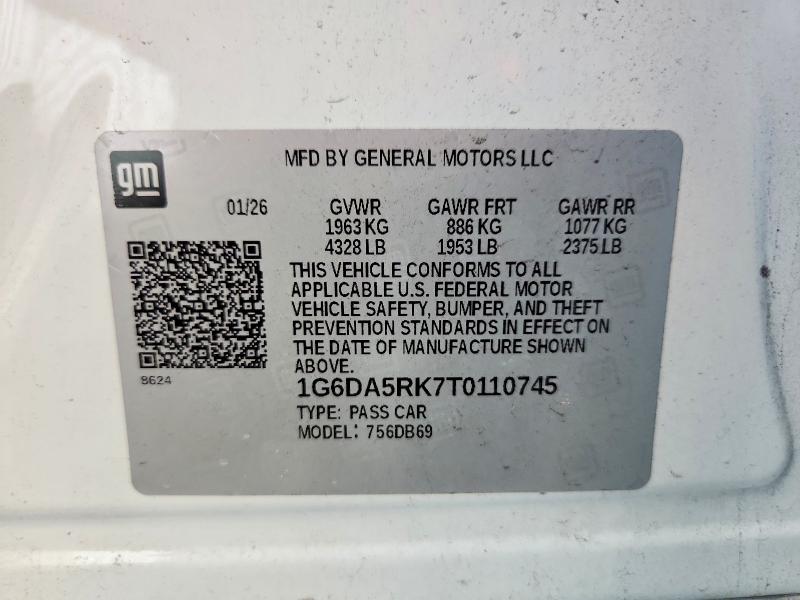 Продажа на аукционе авто 2026 Cadillac Ct4, vin: 1G6DA5RK7T0110745, номер лота: 59105546