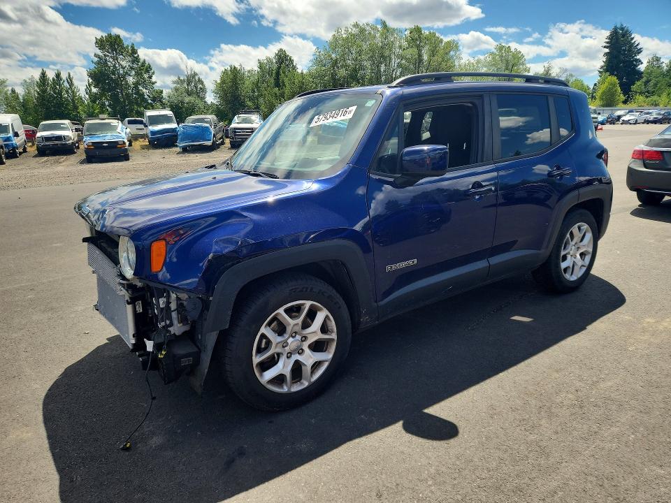 Продажа на аукционе авто 2018 Jeep Renegade, vin: ZACCJABB1JPJ23068, номер лота: 57934916