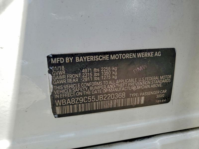Продаж на аукціоні авто 2018 Bmw 330, vin: WBA8Z9C55JB220368, номер лоту: 59165436