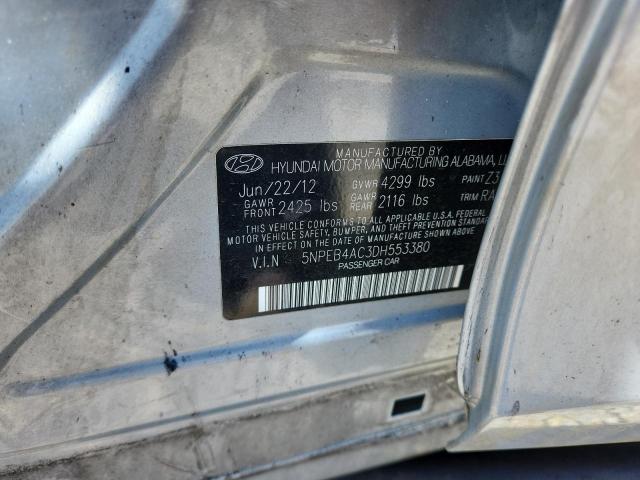 Продаж на аукціоні авто 2013 Hyundai Sonata, vin: 5NPEB4AC3DH553380, номер лоту: 57013286