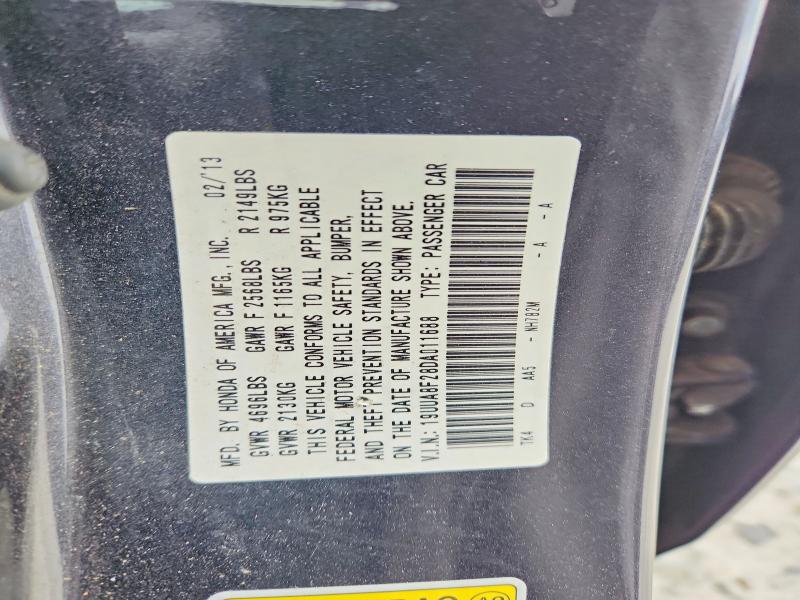 55851186 :رقم المزاد ، 19UUA8F28DA011688 vin ، 2013 Acura Tl مزاد بيع
