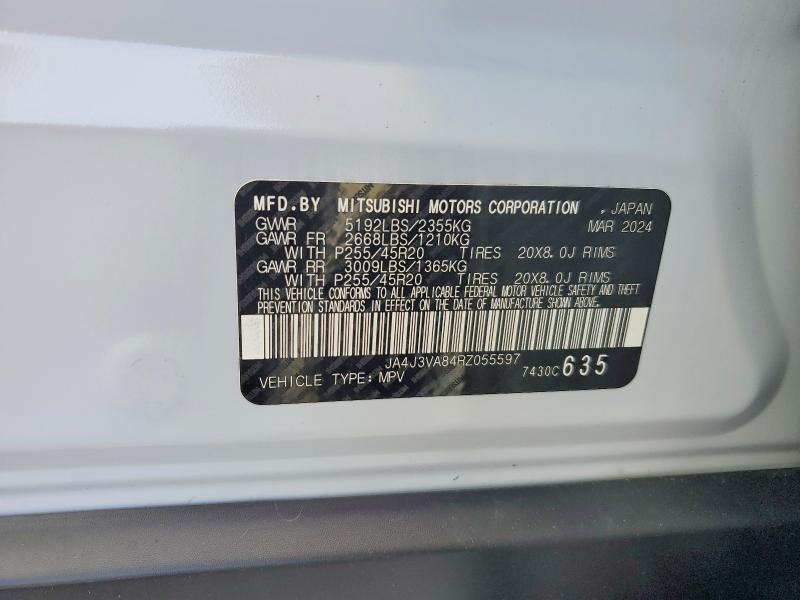 Продаж на аукціоні авто 2024 Mitsubishi Outlander, vin: JA4J3VA84RZ055597, номер лоту: 59349006