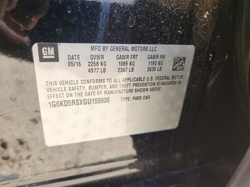 Продажа на аукционе авто 2016 Cadillac Ct6, vin: 1G6KD5RSXGU159936, номер лота: 55708036