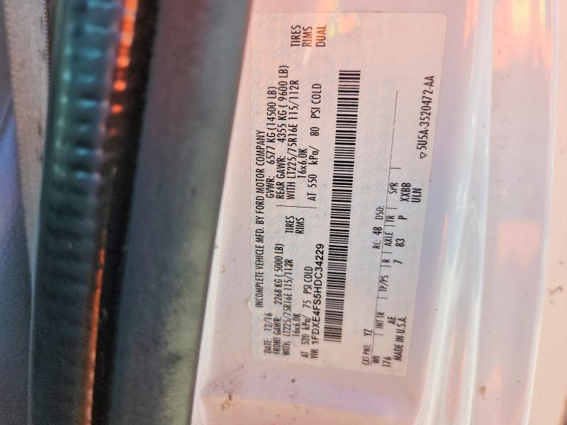 Aukcja sprzedaży 2017 Ford E450, vin: 1FDXE4FS5HDC34229, numer aukcji: 54812056