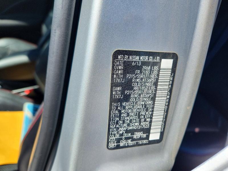 Продаж на аукціоні авто 2013 Nissan Juke, vin: JN8AF5MR9DT217533, номер лоту: 57754236