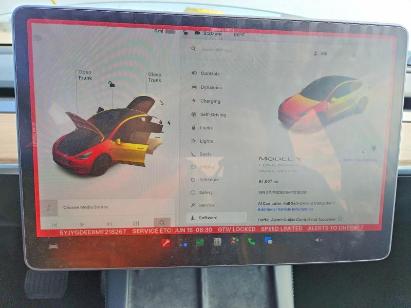 Aukcja sprzedaży 2021 Tesla Model Y, vin: 5YJYGDEE8MF218267, numer aukcji: 57377156
