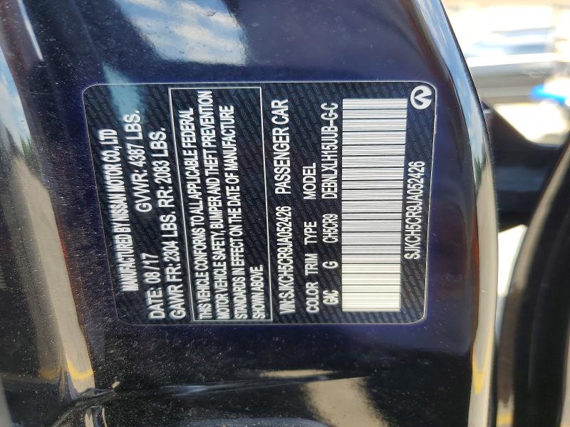 2018 Infiniti Qx30 მანქანა იყიდება აუქციონზე, vin: SJKCH5CR9JA052426, აუქციონის ნომერი: 57650206