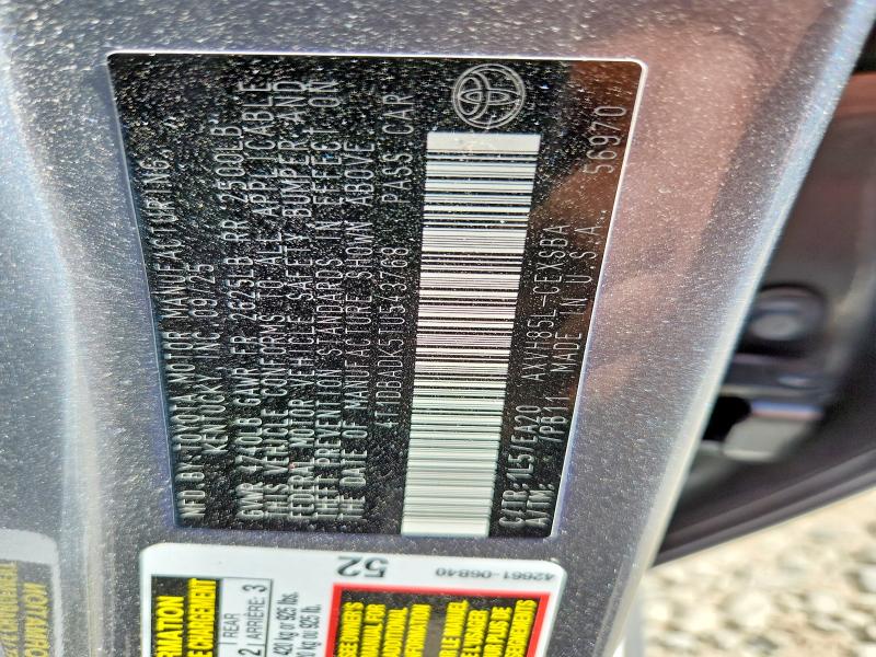 Продажа на аукционе авто 2026 Toyota Camry, vin: 4T1DBADK5TU543768, номер лота: 57730086