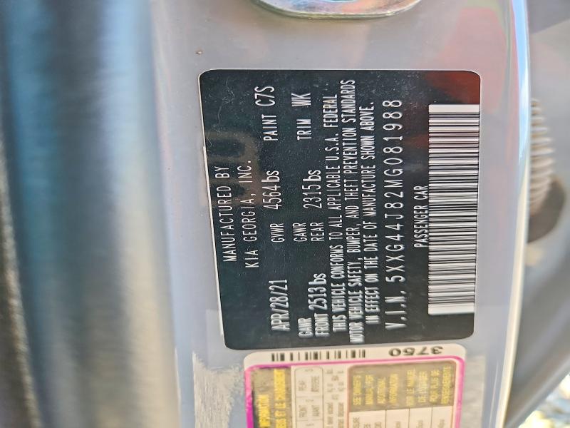 56067756 :رقم المزاد ، 5XXG44J82MG081988 vin ، 2021 Kia K5 مزاد بيع