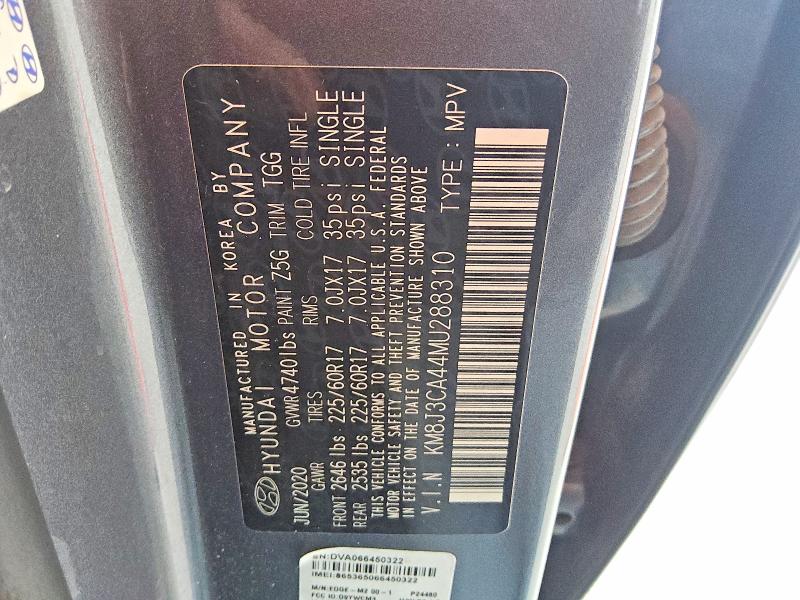 Продаж на аукціоні авто 2021 Hyundai Tucson, vin: KM8J3CA44MU288310, номер лоту: 56712056