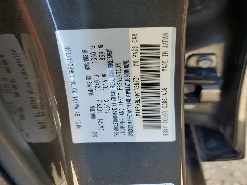 Продаж на аукціоні авто 2021 Mazda 3, vin: JM1BPABL4M1338731, номер лоту: 57909006