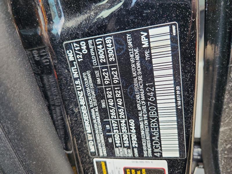 Aukcja sprzedaży 2018 Mercedes-benz Gle, vin: 4JGDA6EBXJB076421, numer aukcji: 58759886