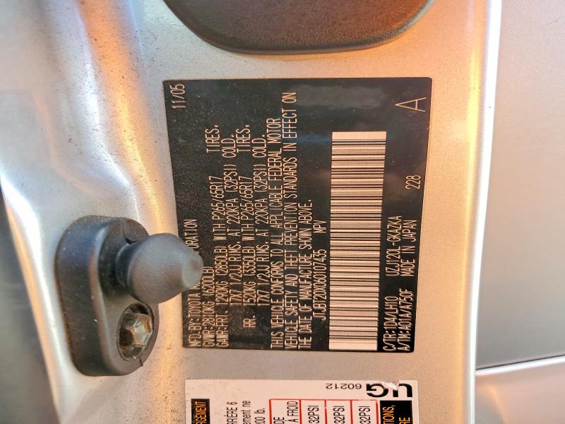 57409086 :رقم المزاد ، JTJBT20X060107435 vin ، 2006 Lexus Gx مزاد بيع