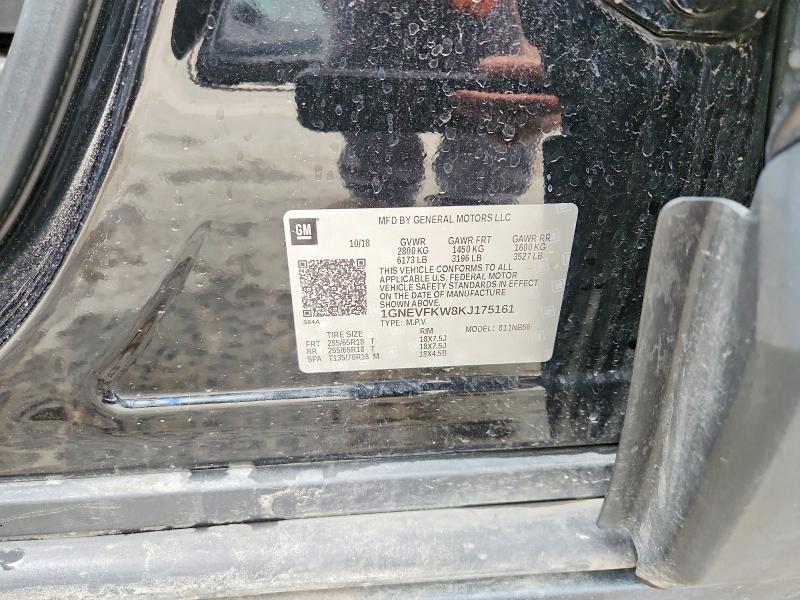 Продаж на аукціоні авто 2019 Chevrolet Traverse, vin: 1GNEVFKW8KJ175161, номер лоту: 53895986