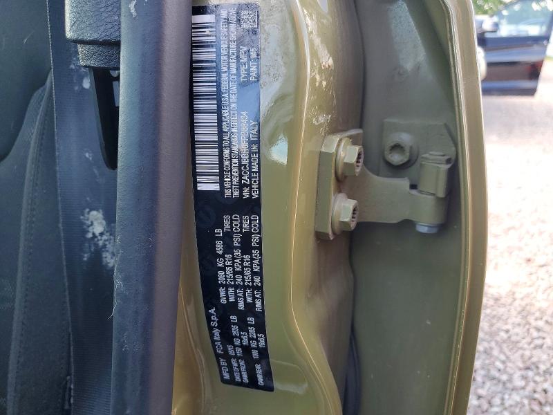 Продаж на аукціоні авто 2015 Jeep Renegade, vin: ZACCJBBH0FPB88434, номер лоту: 57669496