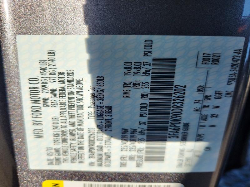 Продаж на аукціоні авто 2013 Ford Fusion, vin: 3FA6P0K90DR326202, номер лоту: 57056206