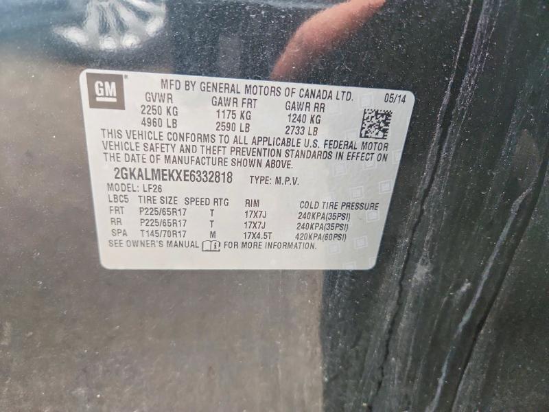 Продаж на аукціоні авто 2014 Gmc Terrain, vin: 2GKALMEKXE6332818, номер лоту: 57739406