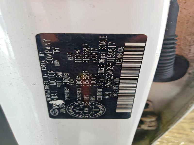 57811756 :رقم المزاد ، KM8K23AG9PU159517 vin ، 2023 Hyundai Kona مزاد بيع