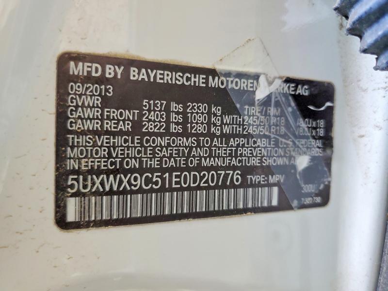 Auction sale of the 2014 Bmw X3, vin: 5UXWX9C51E0D20776, lot number: 59231666