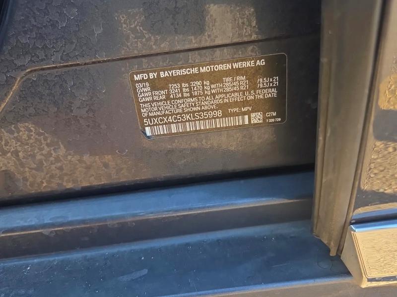 Продаж на аукціоні авто 2019 Bmw X7, vin: 5UXCX4C53KLS35998, номер лоту: 59654996