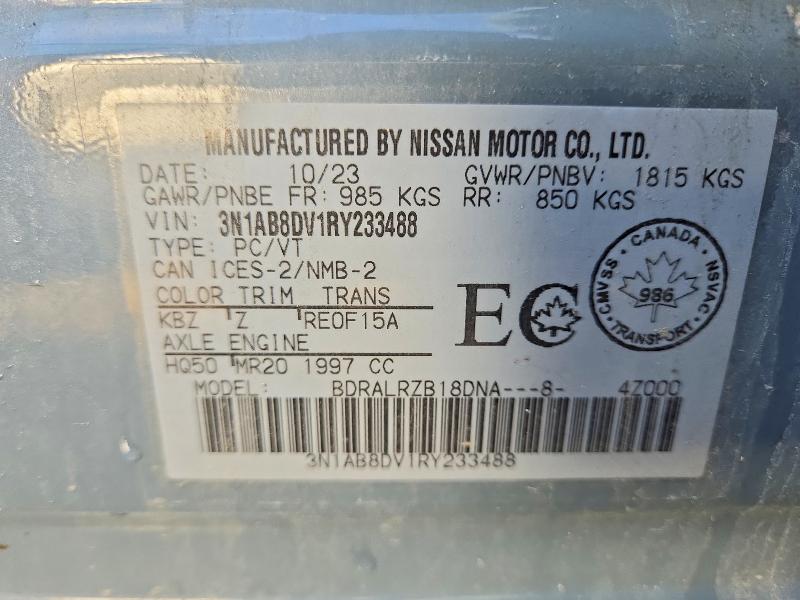 Aukcja sprzedaży 2024 Nissan Sentra, vin: 3N1AB8DV1RY233488, numer aukcji: 56645086