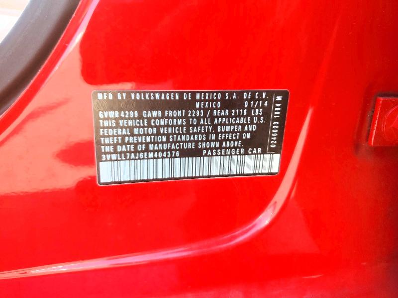 Aukcja sprzedaży 2014 Volkswagen Jetta, vin: 3VWLL7AJ6EM404376, numer aukcji: 57272676
